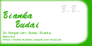 bianka budai business card